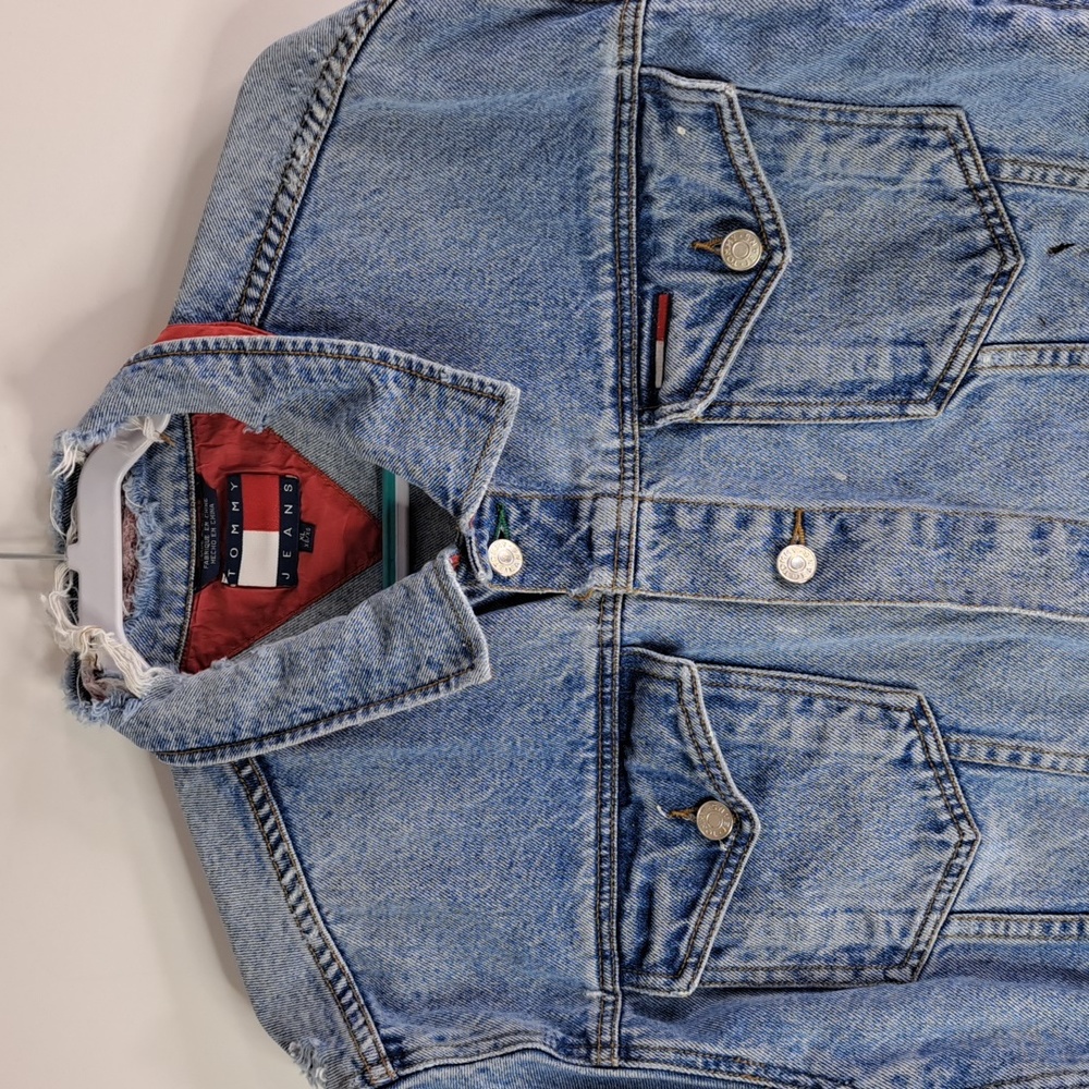 Destroyed Tommy Jean Jacket Size XL - Picture 3 of 17